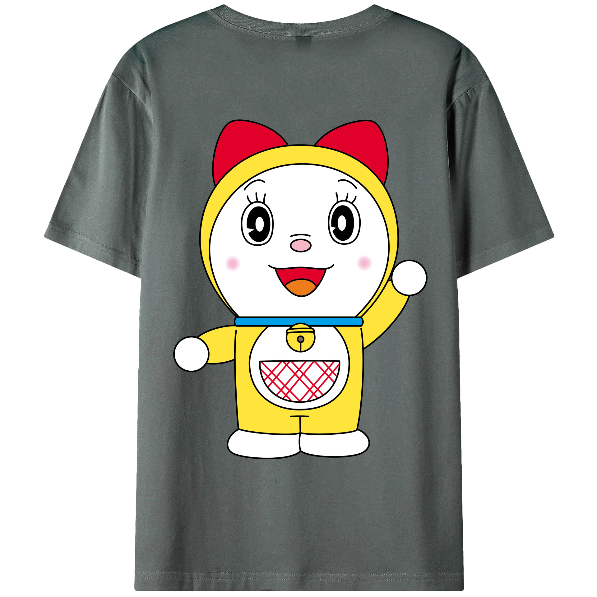 （画像用） ドラえもん ドラミ Doraemon Dorami 綿100％ メンズ半袖Tシャツ（バックプリント） 通気性